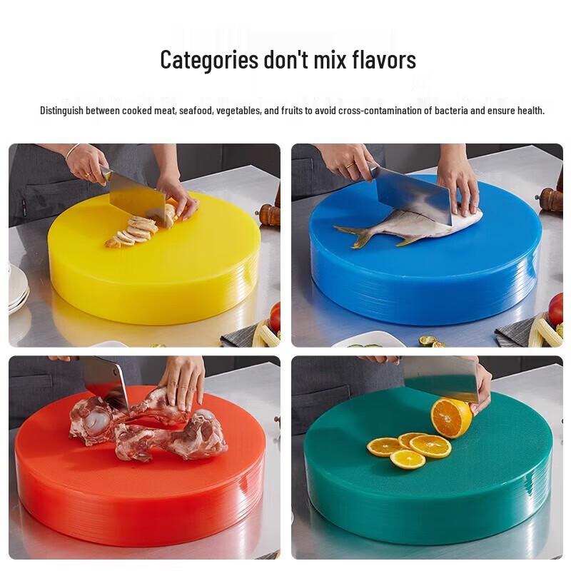 MAXCOOK Round Extra Thick PE Cutting Board