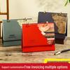 2026 Chinese Style Leather Frame Desk Calendar - Creative Business Desktop Ornament Monthly Advertising Calendar