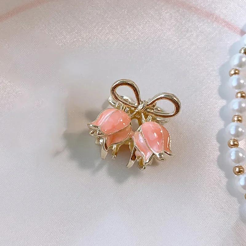 

Летние розовые заколки для волос с цветком орхидеи, заколки для волос в виде цветка орхидеи, корейские модные заколки для женщин и девочек, аксессуары для волос, головные уборы