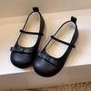 Bowknot French Style Children's Shoes for Girls Soft Sole Leather Shoes Shallow Mouth Children's Princess Shoes Baby Single Shoes