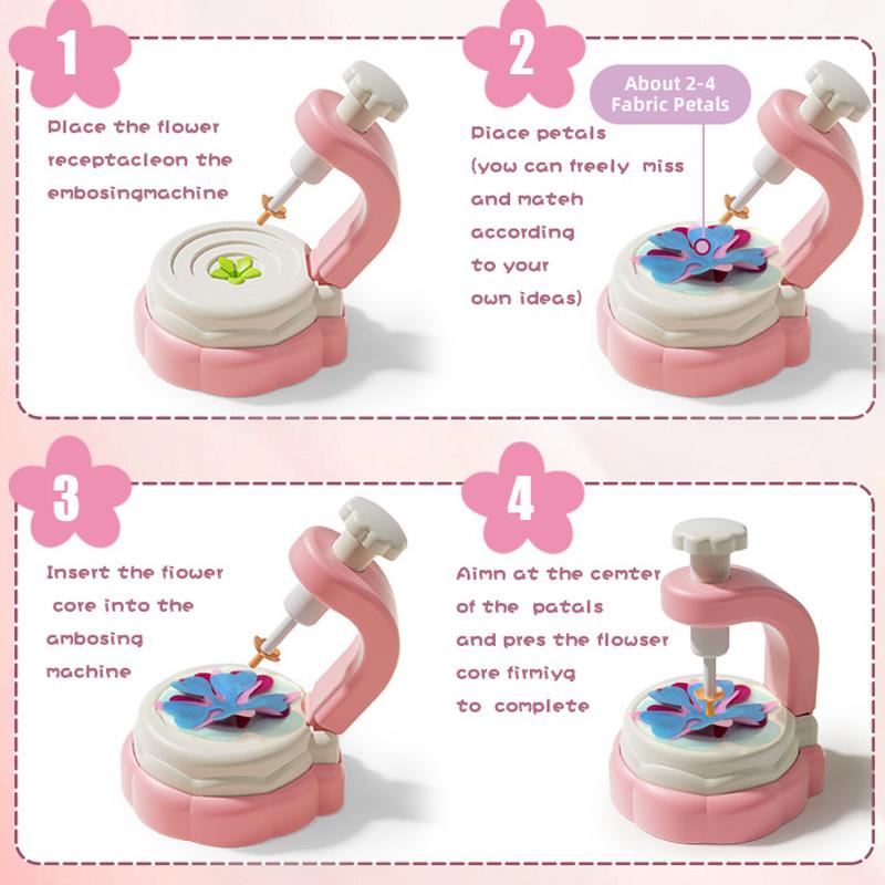 Non-Toxic Fabric Flower Bouquets Toys Diy Craft Kits Toys For Kids Handmade Flowers Market Toy Children Christmas Birthday Gift