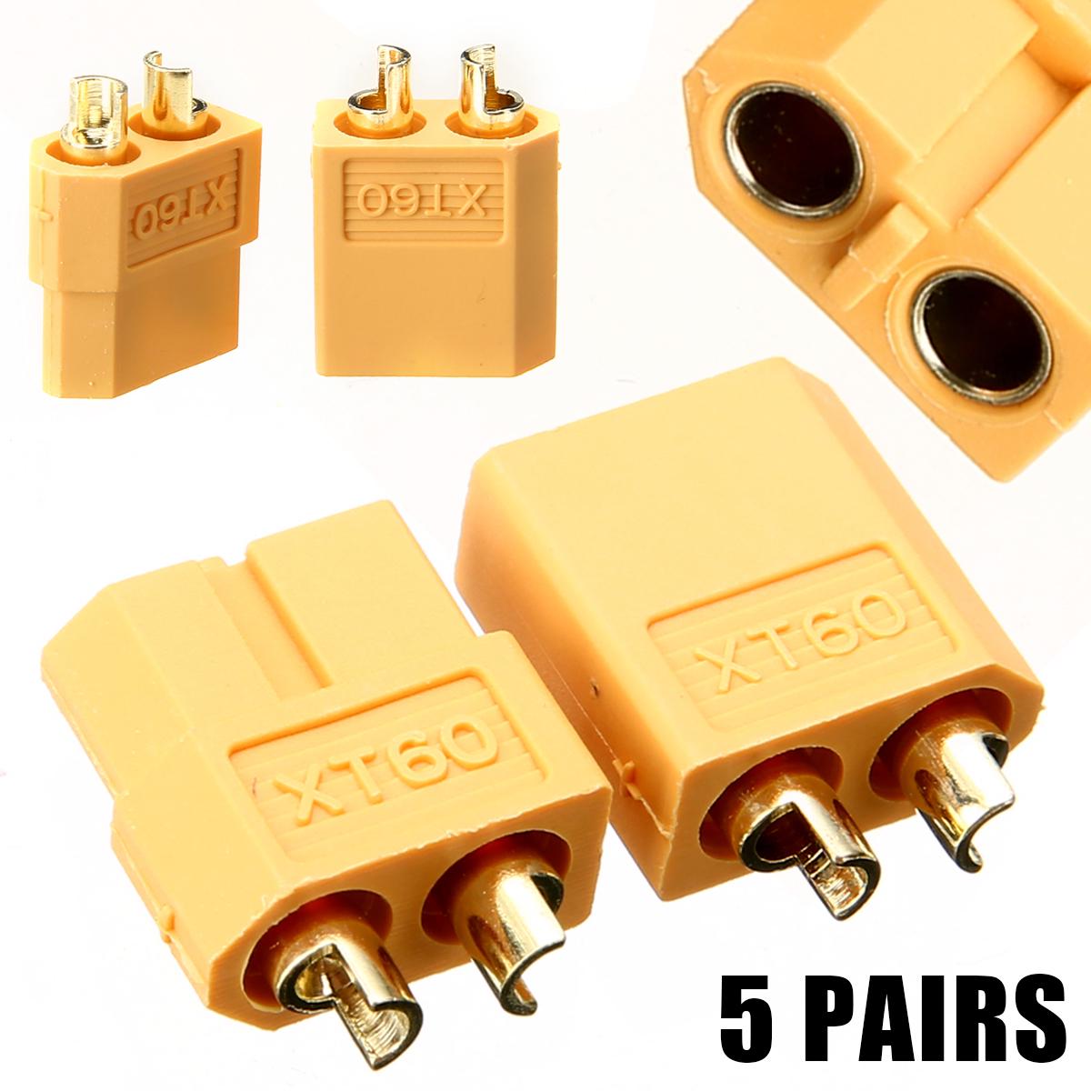 

5 пар XT60 Gold Male & Female Bullet Connector Plug для RC Lipo батареи