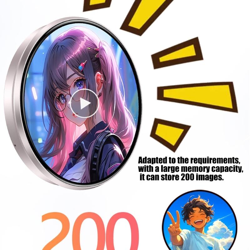 Personalize Electronic Digital Badges LED Animes Pin with Touch Control GIF/Photo/Video Display for Backpacks Decoration