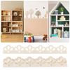 5pcs Stainable Decorative Wood Trim Paintable Scalloped Edge Wood Molding  Home Wall Decoration