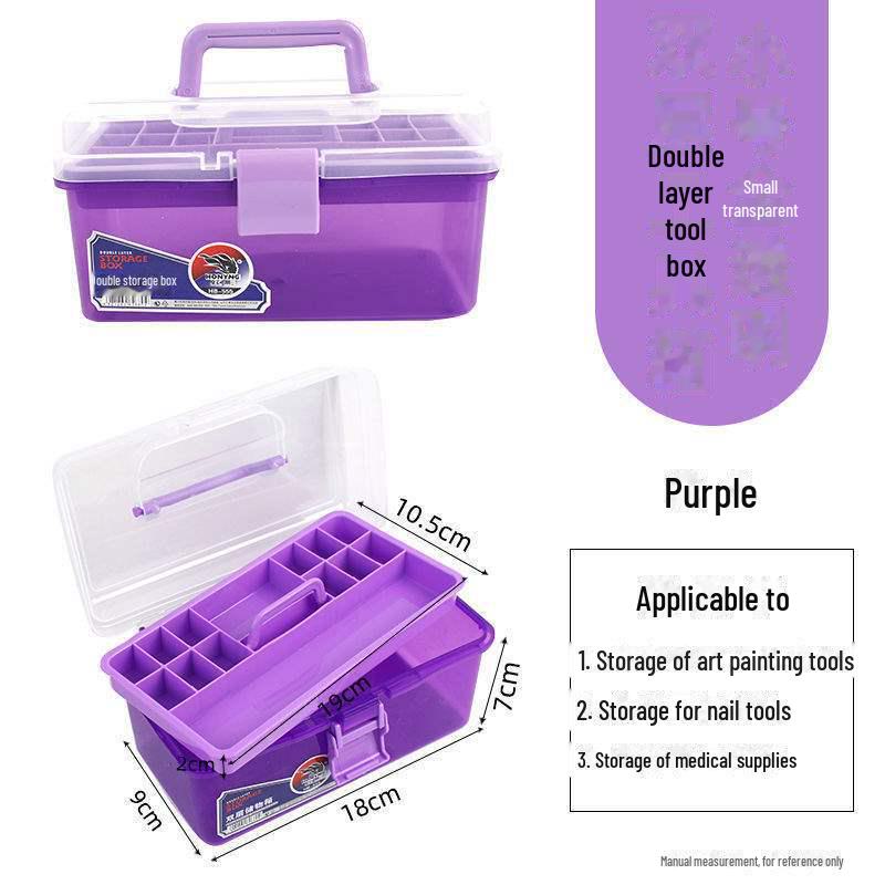 Large Capacity 3-Layer Transparent Art Tool & Pencil Storage Box