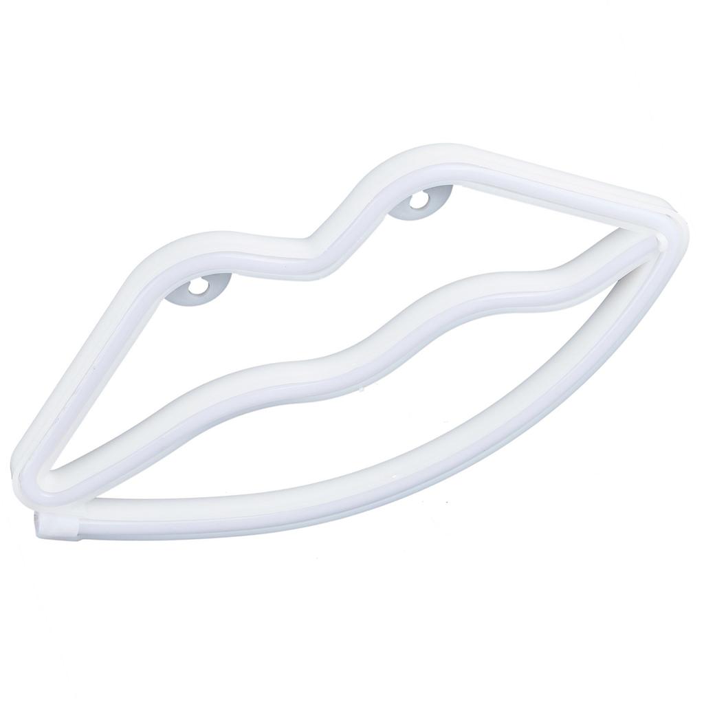 LED Neon Light Lip Neon Sign Night Light for Living Room Bedroom Club Bar USB/Battery Powered Blue