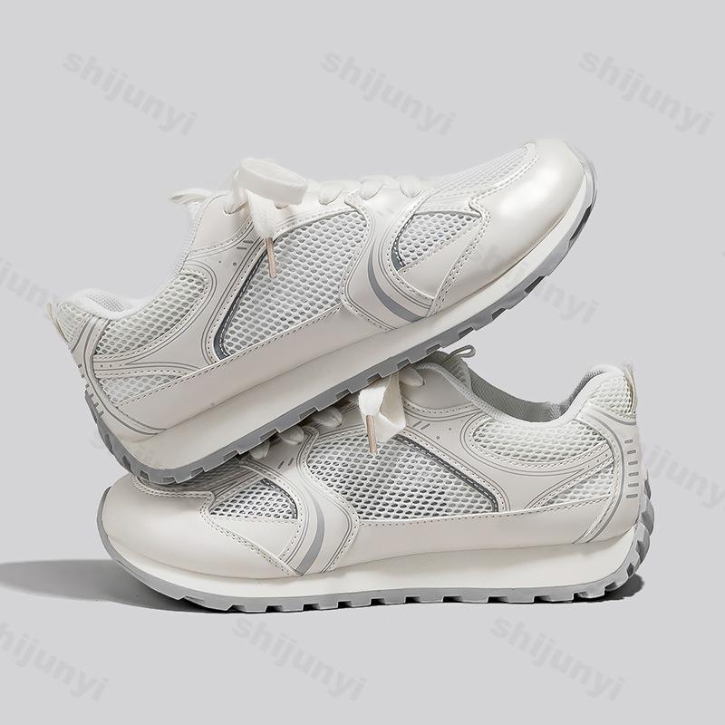 Woman Casual Sport Shoes Fashion Breathable Mesh Comfort Soft Sole Lightweight Platform Shoes Trendy Versatile Non Slip Sneakers