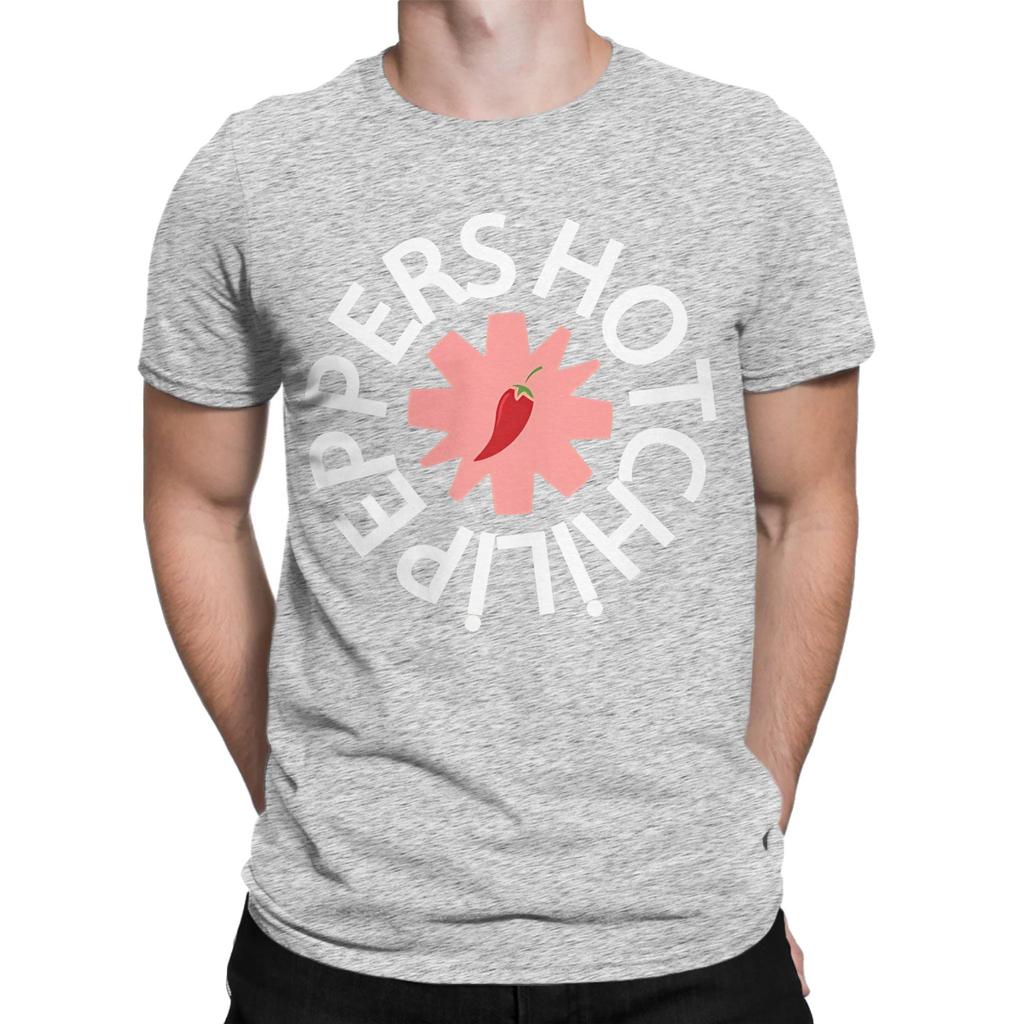 Novelty Red Hot Chili Pepper Tshirts For Unisex O Neck 100 Cotton T Shirts Rock Band Short Sleeve Tees Plus Size Tops