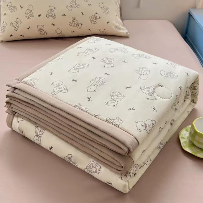 Daisy Printed Quilting Summer Quilts Queen Mechanical Wash Soft Comforter Single Double Blanket Quilt for Children Adult 200x230cm Hotel Travel