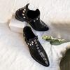 Women's Ankle Boots Autumn Versatile Pointed Rivet Personalized Short Boots Women