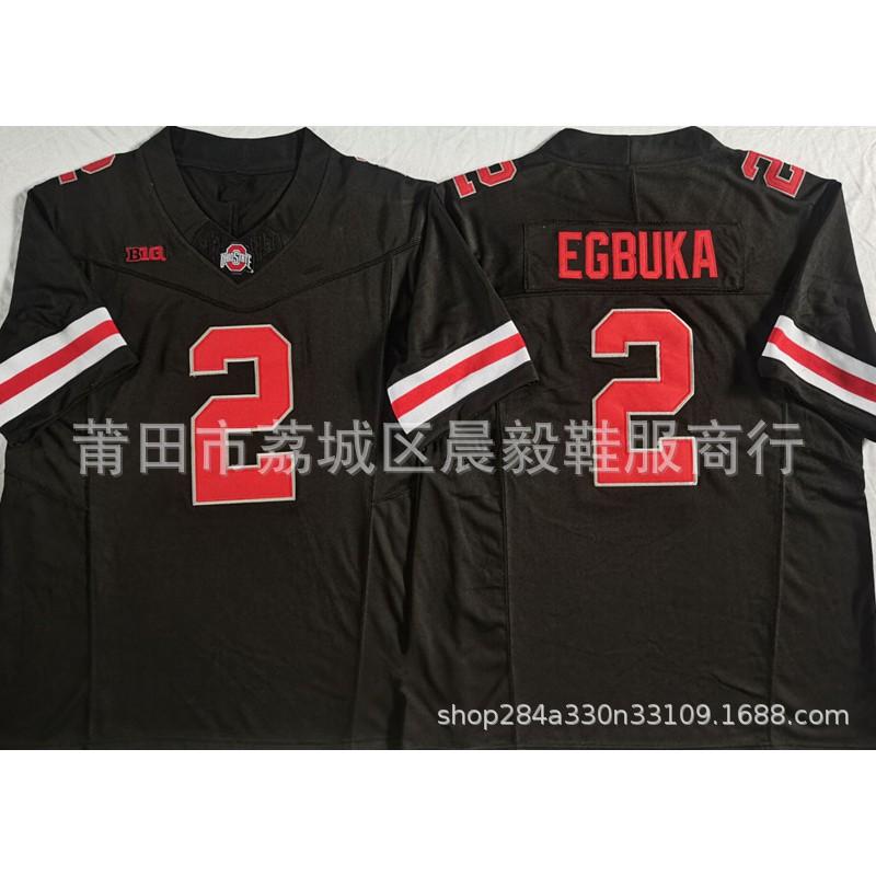 Embroidered College Rugby Jersey Men - Ohio State Buckeyes Style Numbers 7 33 18 2 1 4 Fall Winter Wear