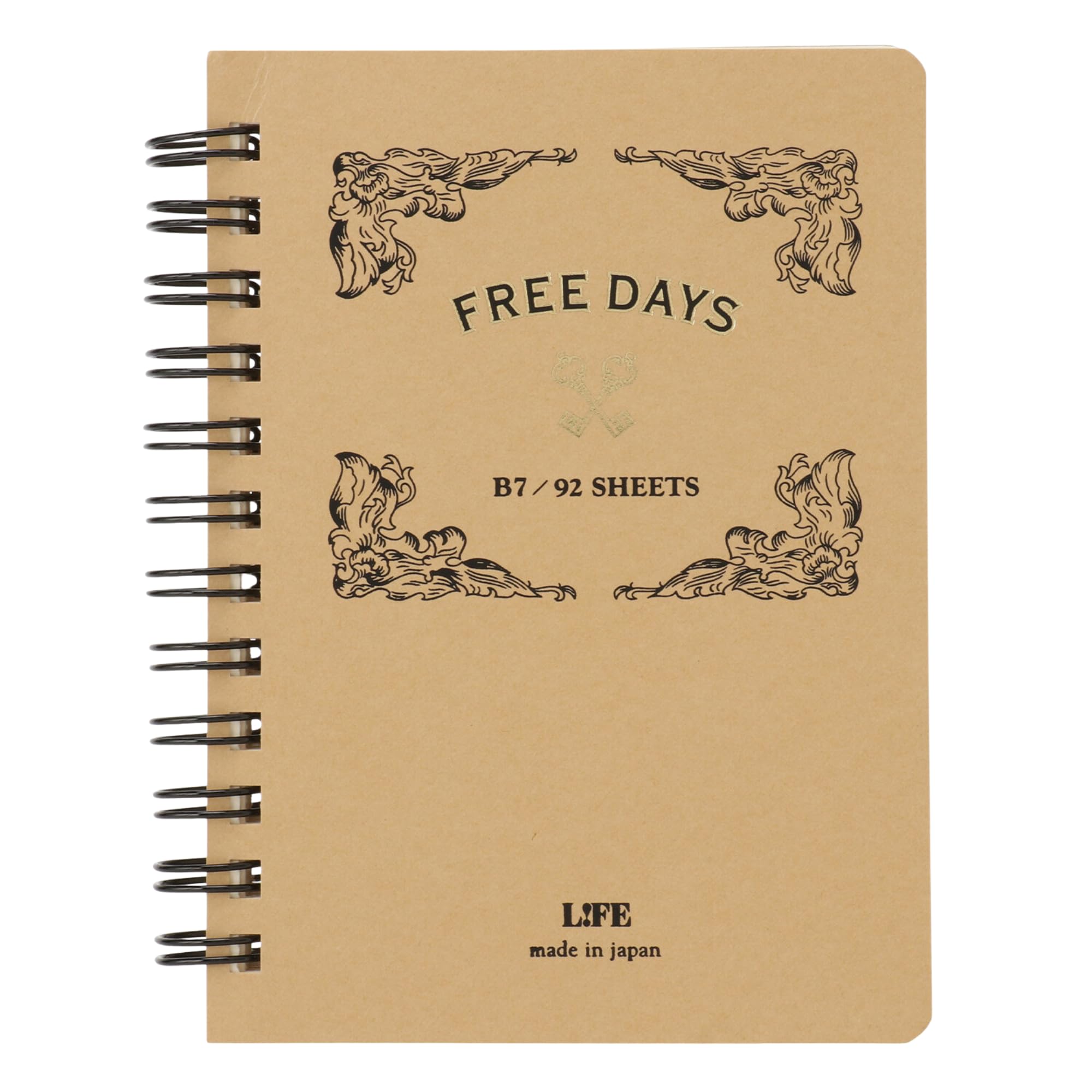 Life Ring Notebook B7 Free Days Marron D1544