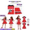 Disfraz de Vestido para Niña con Temática de Carreras Hecho de Tejido de Poliéster para Fiesta de Halloween
