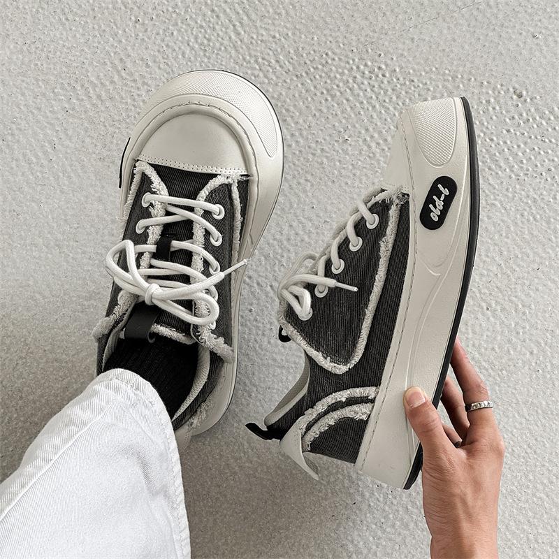 New low-top thick-soled heightening espadrilles sports and leisure niche men's shoes breathable board shoes men's X312