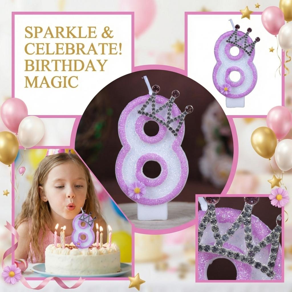 Fashion Cartoon Creative Birthday Candles Party Digital Candles