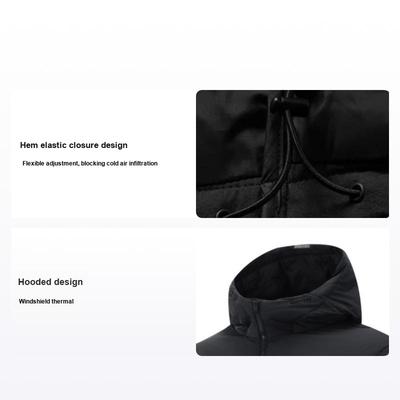 Badfive Wasserabweisend Bequem Lässig Minimalistisch Kapuzen Warm Vielseitig Reißverschluss Kurz Locker Winter Daunenjacke Herren Oberbekleidung AYMV799-1
