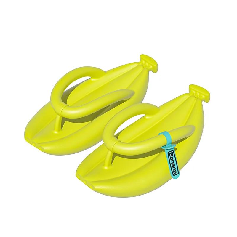 2024Banana Flip Flops For Men Women Summer Slipper Thick Sole Non-Slip Beach Sandals Bathroom Couple Funny Banana Slides