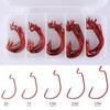 Goture Fishing Hook Jig Head Hooks for and Stream with Storage Case Set Red each of and Worm Set, Salt, Freshwater, Fishing, (50-Piece - - (10 #2, #1,