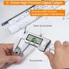 Neoteck 200mm Stainless Steel Digital Caliper with Three Units, Zero Reset Function, for Measuring External and Internal Diameters and Steps
