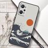 Cat Mount Fuji Japan Wave Landscape For Realme 12 13 10 11 14 Pro Plus GT 6T 6 5 GT7 Pro C61 C55 C53 C51 C21Y C25S C75 C67 Case