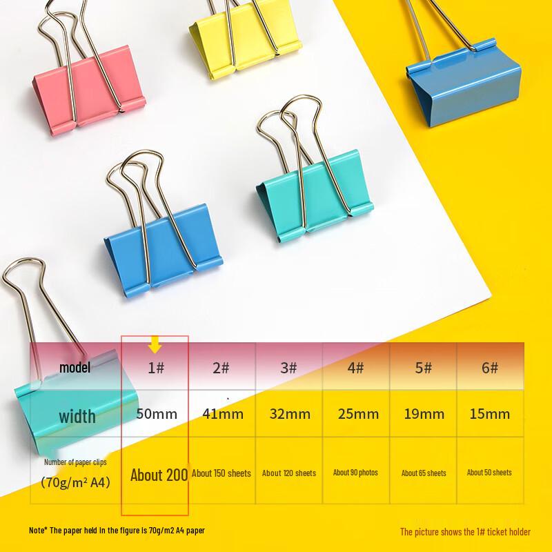 Deli Colorful Metal Binder Clips