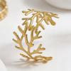 European & American Coral Branch Hammered Texture Wide Cuff Bracelet - Women's High-End Open Bracelet Jewelry