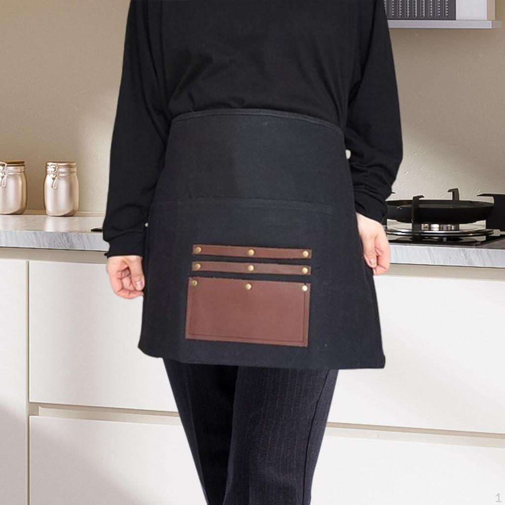 Cross Back Belt Work Waist Apron for Restaurant Staff