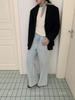 Yi En Ou Retro Micro-Flare Jeans for Women, High Waist Slimming Long Pants for Pear Shape, Long Legs Sequel