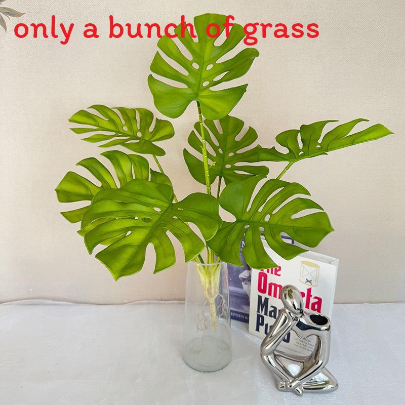 Artificial Green Plant Home Decor With Soft Silicone Leaves For Wedding And Photography Props