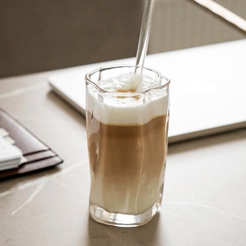 Szklanka Falowana 275Ml Do Kawy Latte Long Drink 1 Szkło