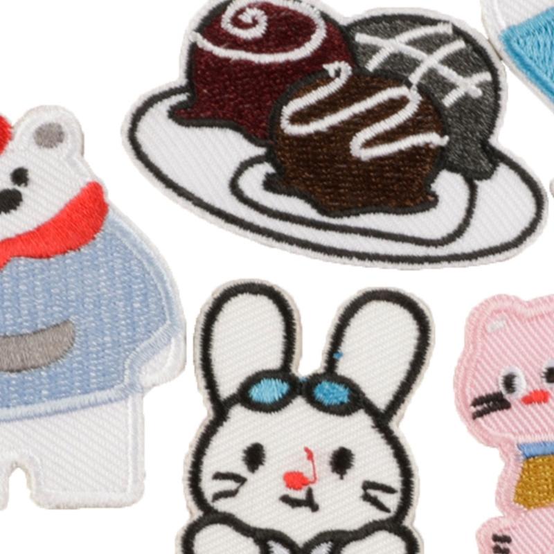 8 Pcs Cartoon Animal Embroidery Patches Cats Iron On Patches Applique Patches Dog Repair Patches for Jeans Decoration