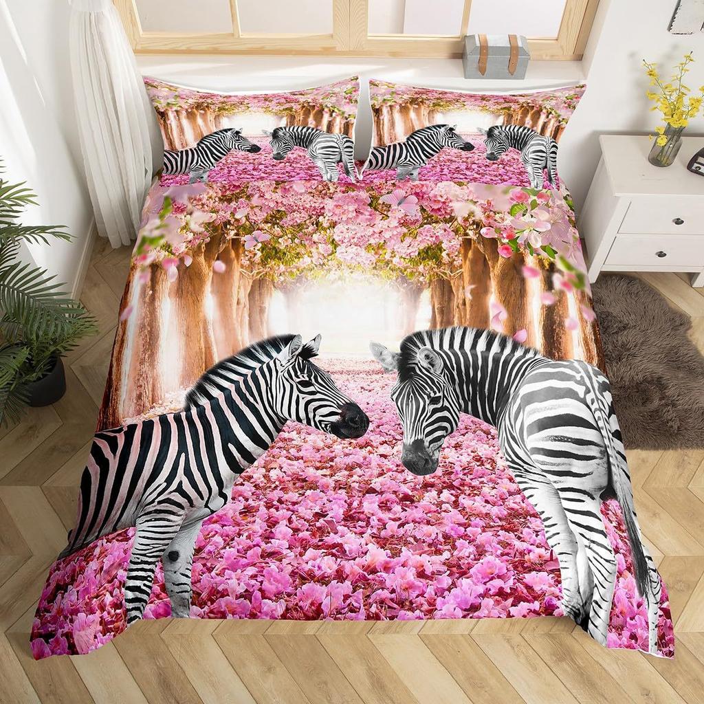 3D Zebra Digital Printing Duvet Set Bedding Set Three-Piece Set