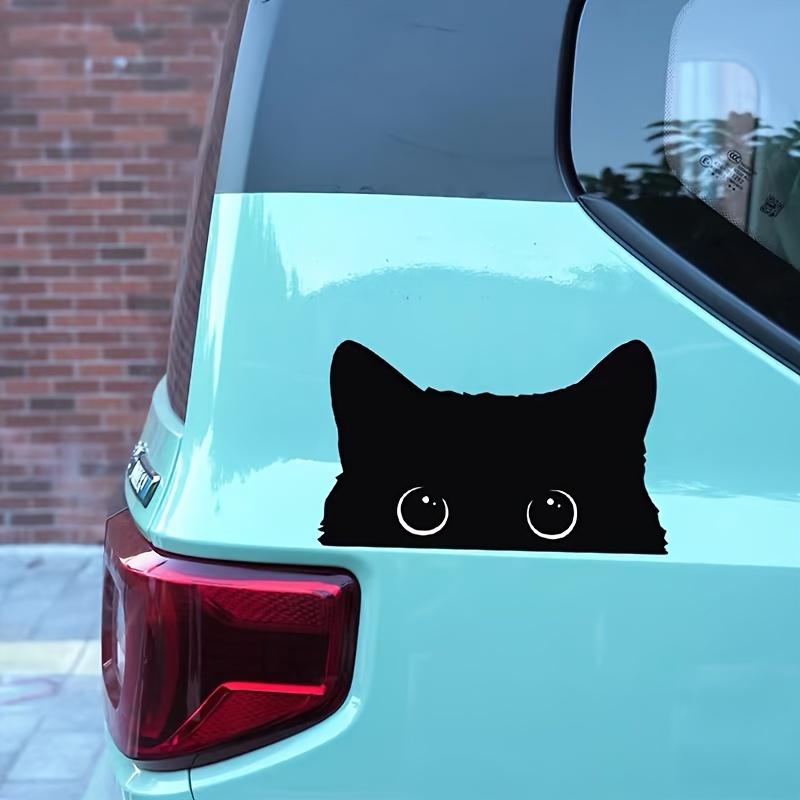 2PCS Cartoon Fun Black Cat Car Stickers Body Bumper Scratches Covering Decorative Stickers
