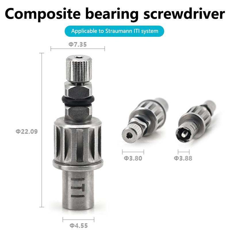 Șurubelniță compusă pentru implant dentar, dreaptă, cu clichet, driver pentru bont, cheie dinamometrică, localizator de precizie pentru dentist