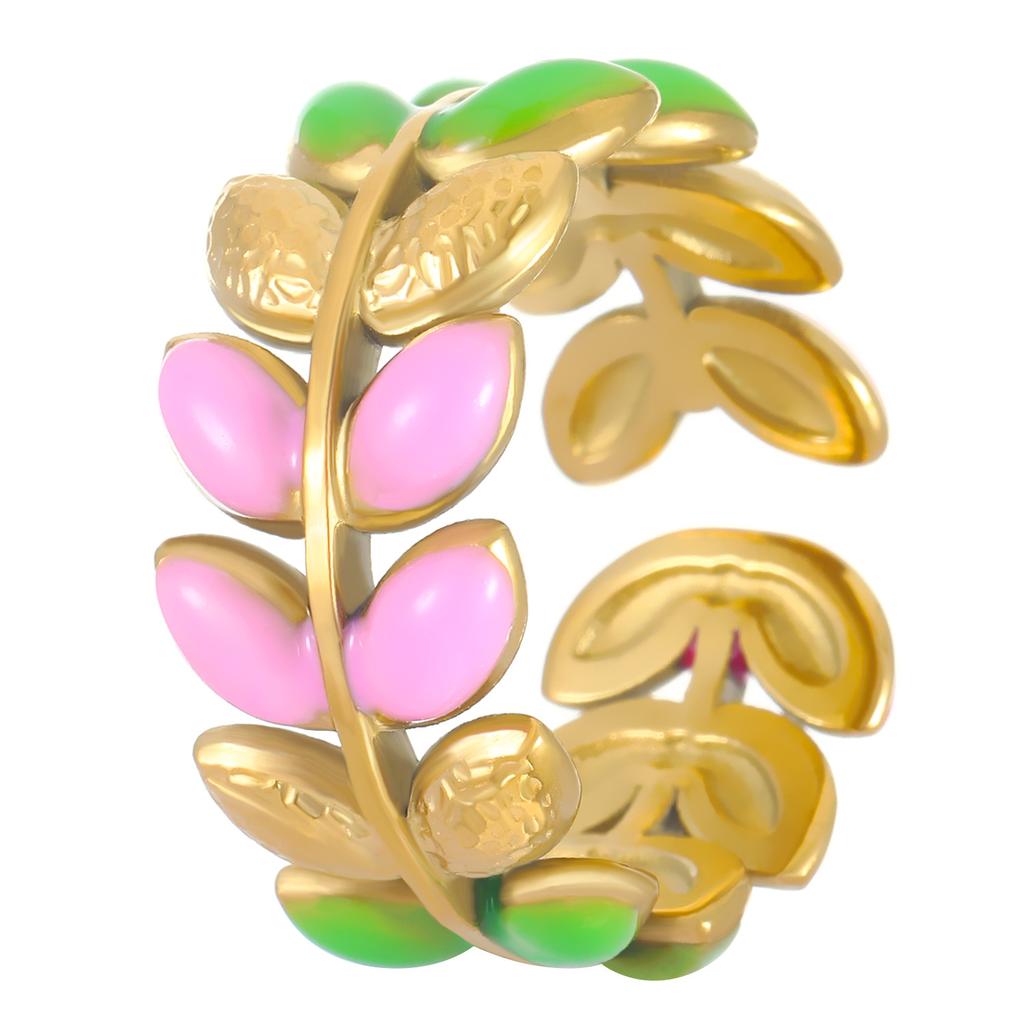 2026 ins stainless steel ring opening does not fade 18K gold-plated niche design sense simple and versatile ring women