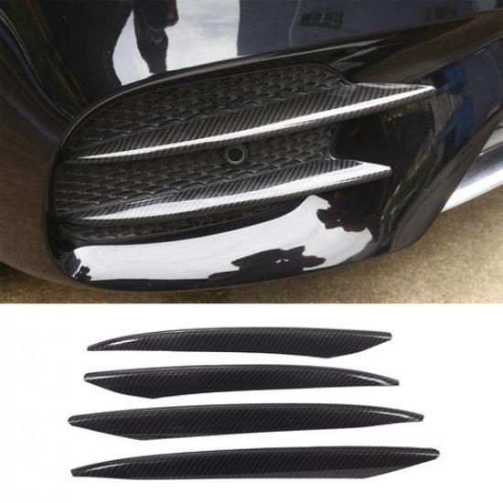 Carbon Fiber Front Fog Light Eyebrow Cover Trim For Benz E Class W213 16-