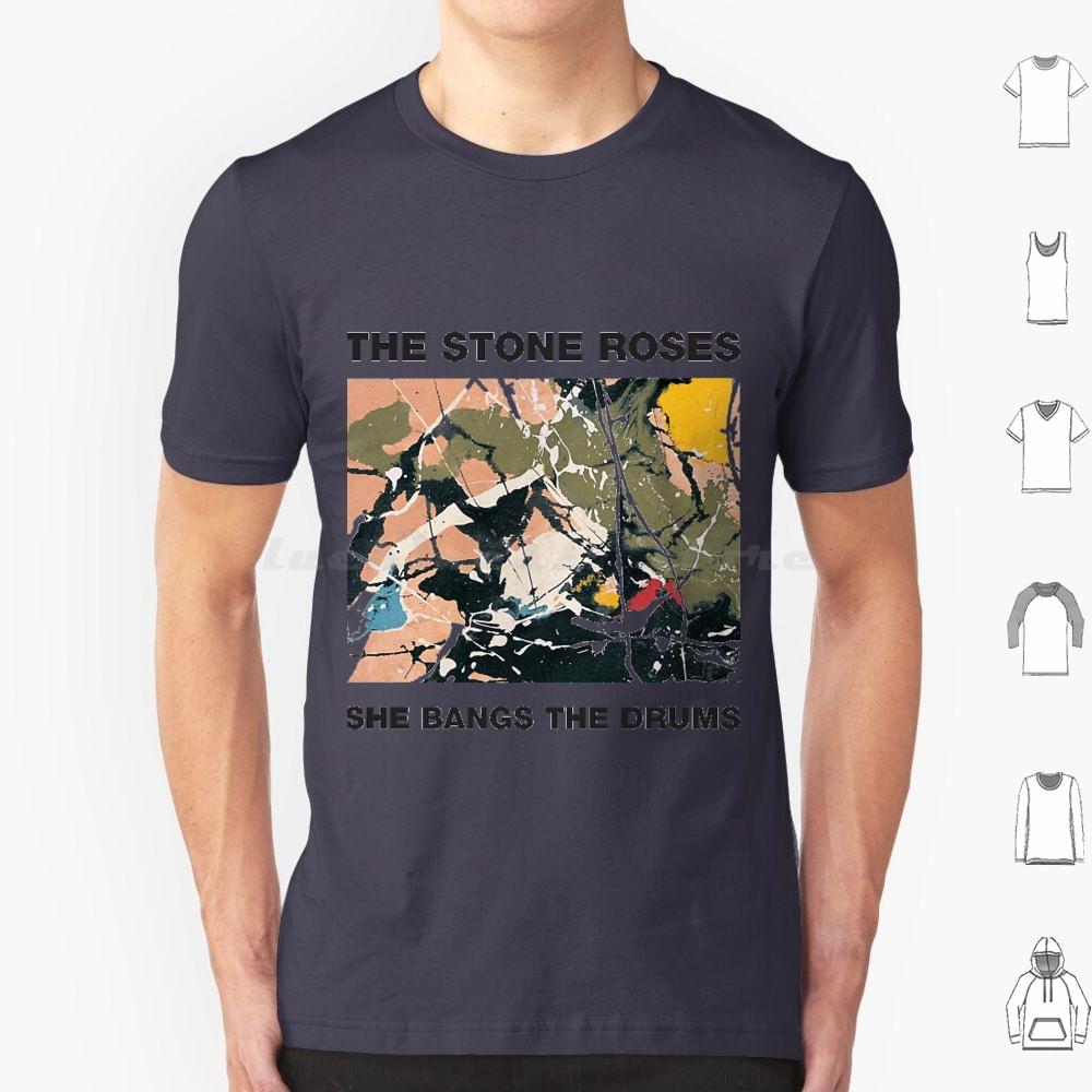 Trendiges She Bangs The Drums T-Shirt Große Größe 100% Baumwolle The Stone Roses Stone Roses The Stone Roses Galaxy Stone Madchester