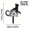 Cat Flower Pattern Cat Memorial Sign Waterproof Cemetery Memorial Plaque  Outdoors