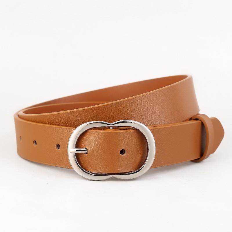 Classic Genuine Leather Belt For Women With Pin Buckle For Casual And Business Wear