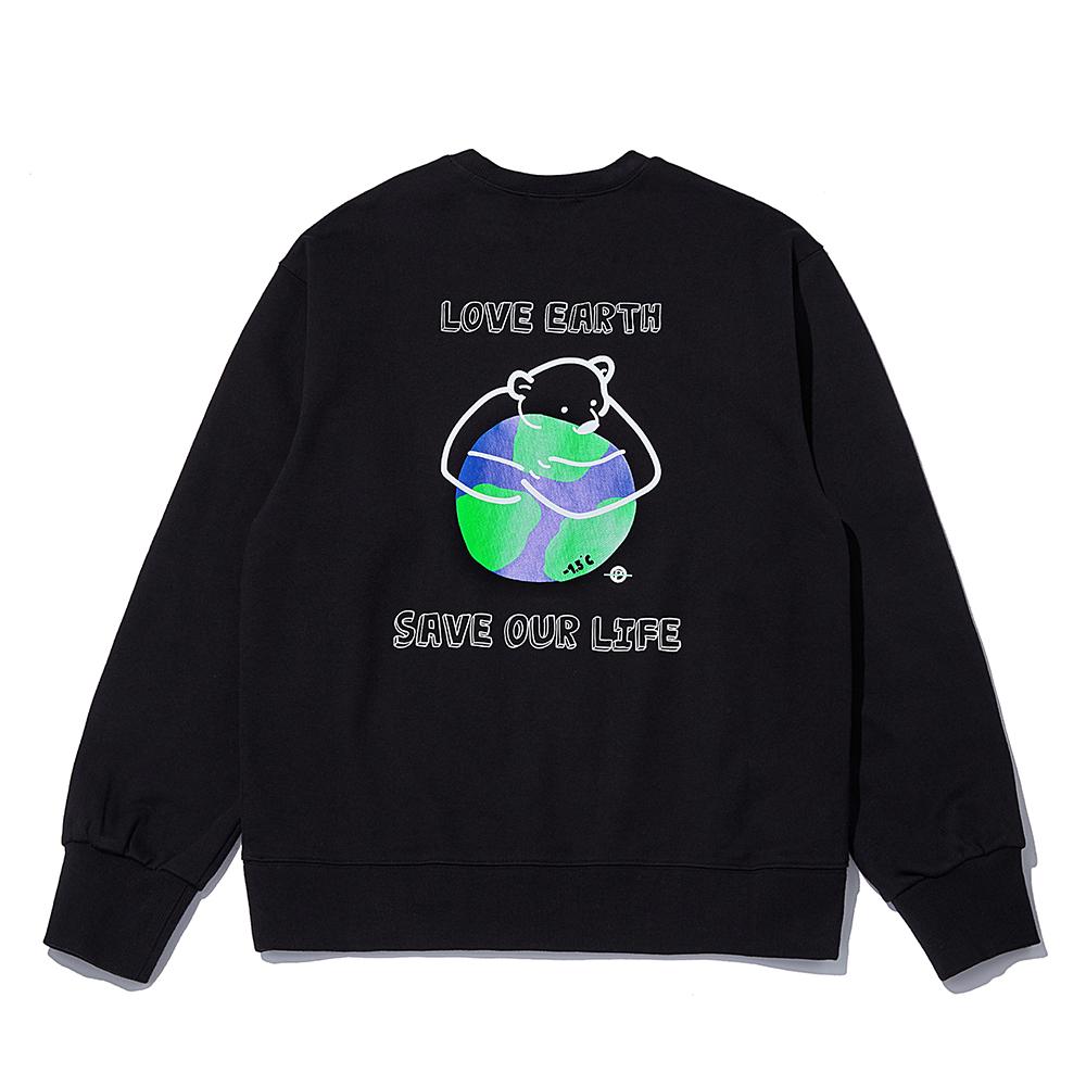 Свитшот Загрязнение Любовь Земля Bk Black/M