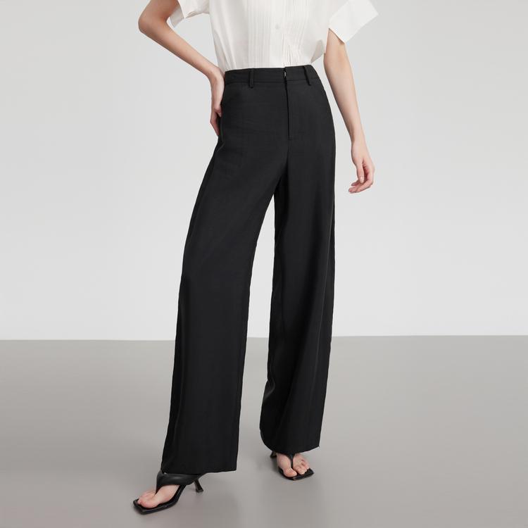 ELLE Commuter Simple Versatile Comfortable Straight Leg Casual Pants Women Bottoms L8SKS319