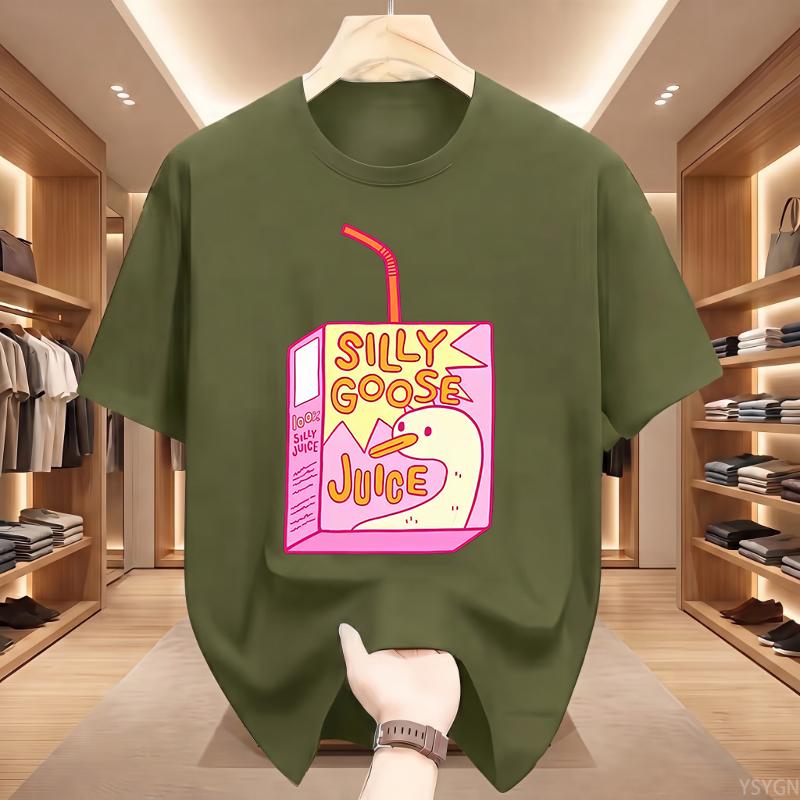 Silly Goose Juice Classic TShirt Unisex WoUnisex T Shirts High Quality Cotton Clothes Short Sleeve Crew Neck Tee Shirt Summer Top