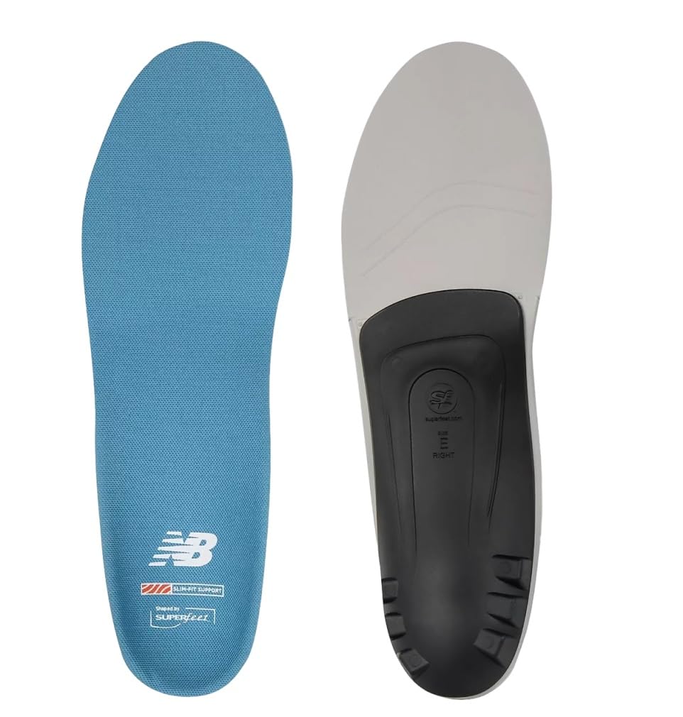 

New Balance Superfeet Casual Slim Fit Arch Support Stable LB Size D Insole, (FL6391), Insert, (Light Blue), (25.5-27cm)