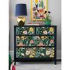 Green Floral Peel And Stick Wallpaper Crayon Drawing Leaves Waterproof Decor Flower Watercolor Self Adhesive Cabinet Sticker