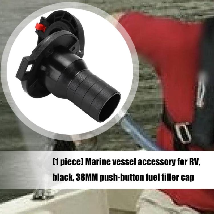 Fuel Filler Cap With Safety Lock Mechanism Boat Fuel Deck Fill/Filler 1.5" Hose For Fishing Boats Campers Trailers