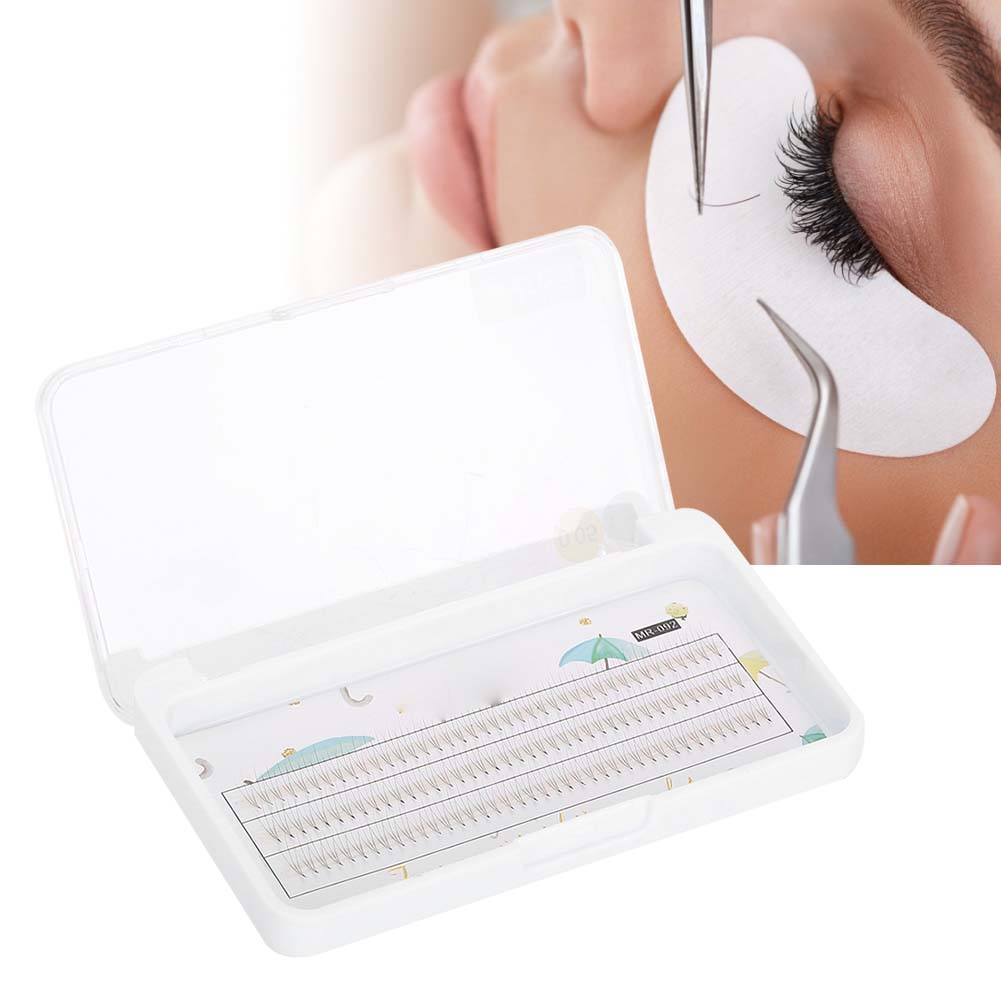 6 Sizes Natural Soft Blended Claret False Eyelashes Extension Fake Eye Lashes 0.05C 8mm