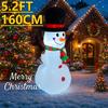 5.2FT Xmas Holiday Inflatable Yard Decor LED Snowman Toy Christma Outdoor Home Decoration Ornament Festive Gift Supplies Decor