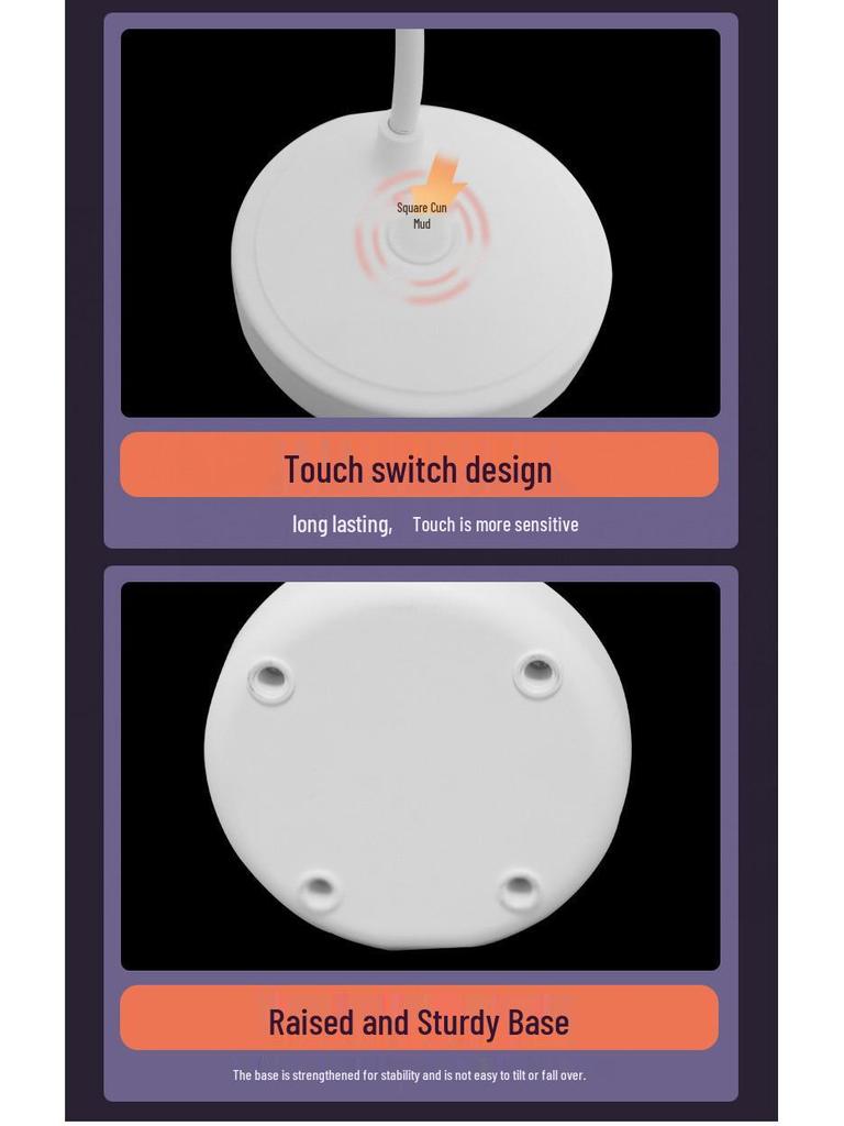 Rechargeable LED Table Lamp for Dorms & Kids - Eye Protection Bedside Lamp