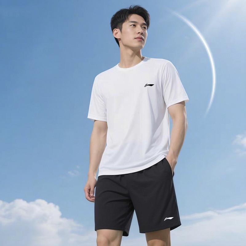 Li-Ning Casual Versatile Soft Comfortable Sports Shorts Men shorts Black AKSW685-1