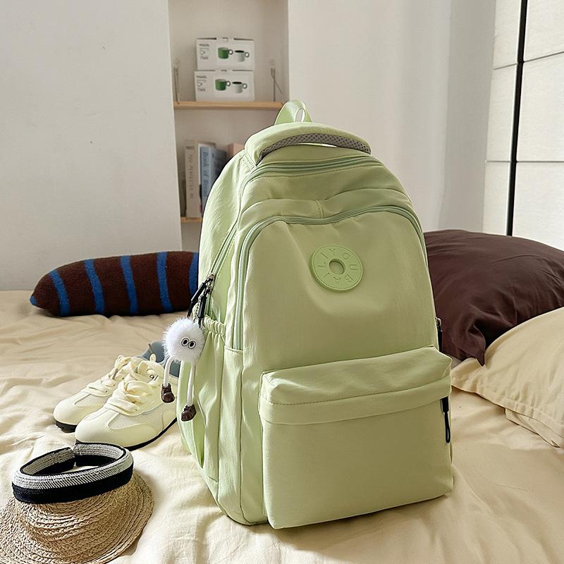 School bag new Harajuku fresh and sweet candy-colored backpack junior high school students lightweight large-capacity backpack